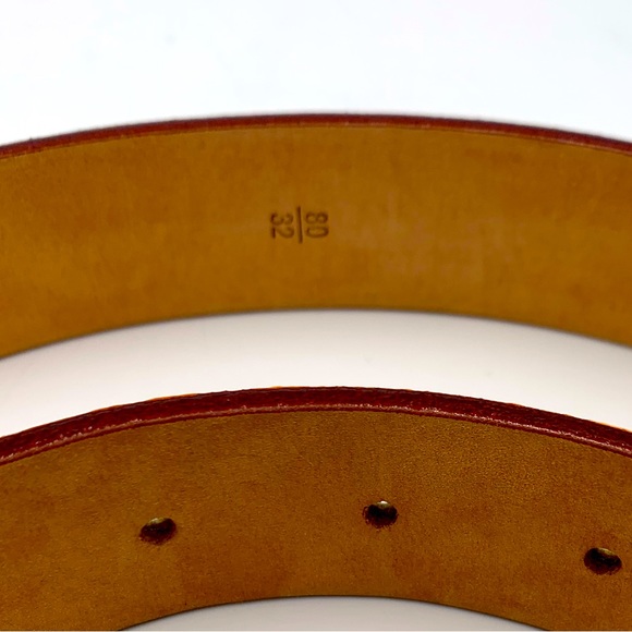 Auth Louis Vuitton Multicolor Monogram White Toile Ceinture Calle Belt 80/32 Ex+ - Picture 6 of 7